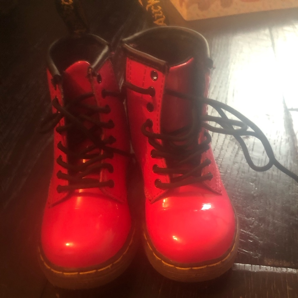 Dr. Marten girls hot pink boots